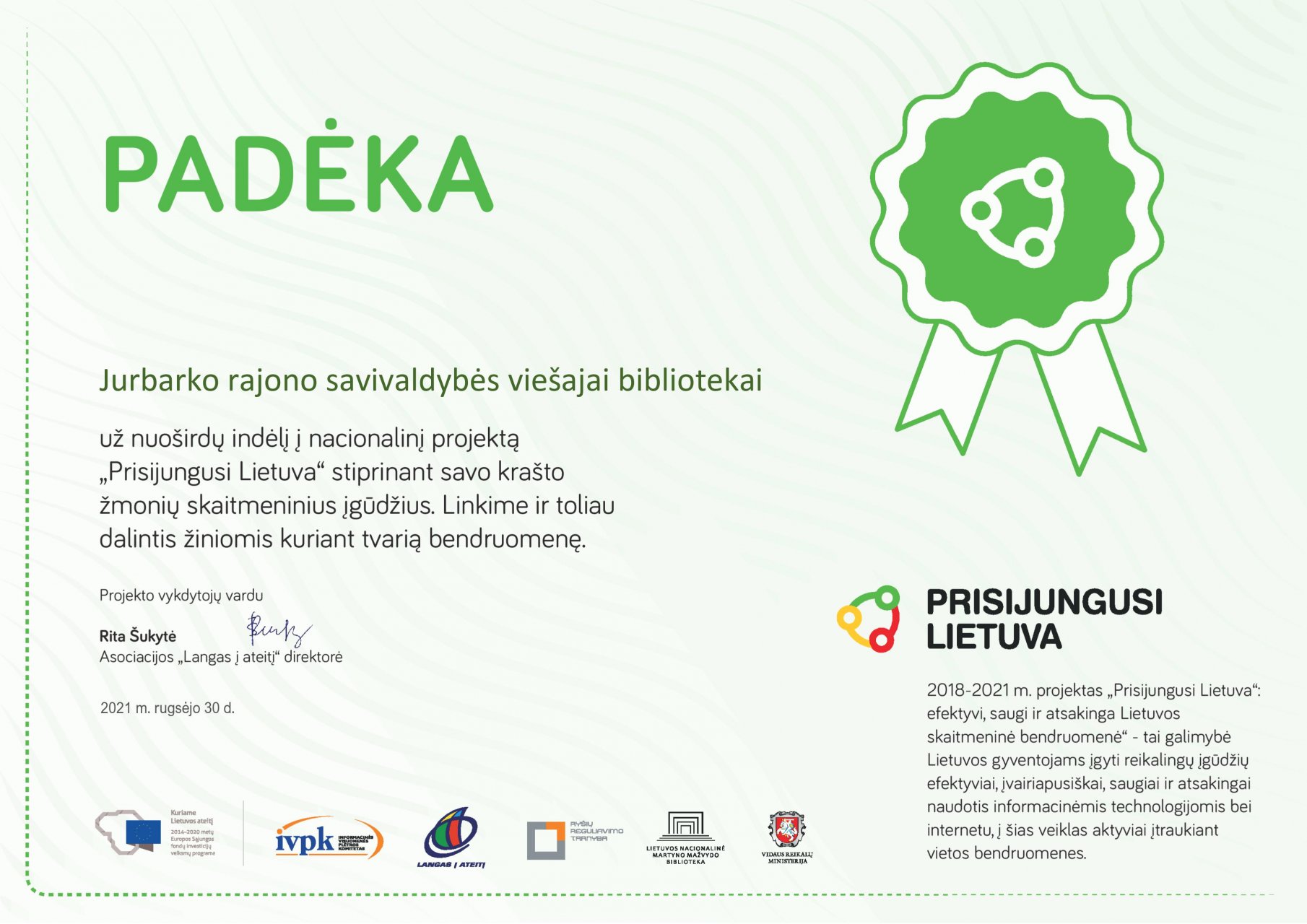 Projektas „Prisijungusi Lietuva“